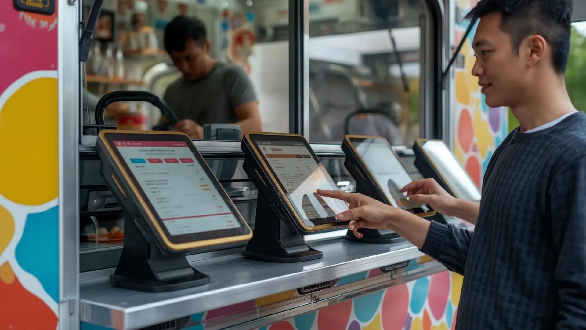 POS Terminal inside a Food Truck
