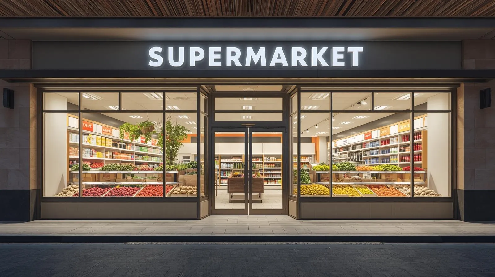 Supermarket storefront